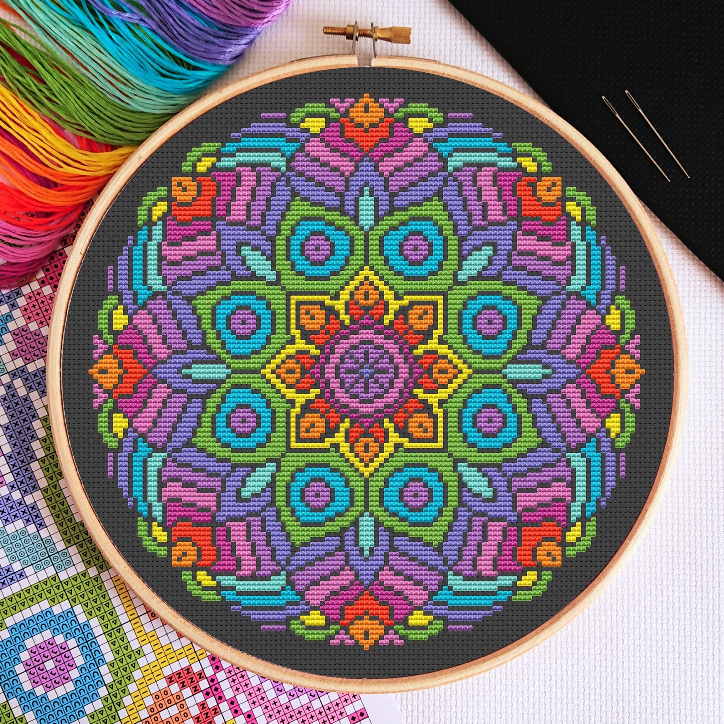 PDF Pattern for Rainbow Mandala