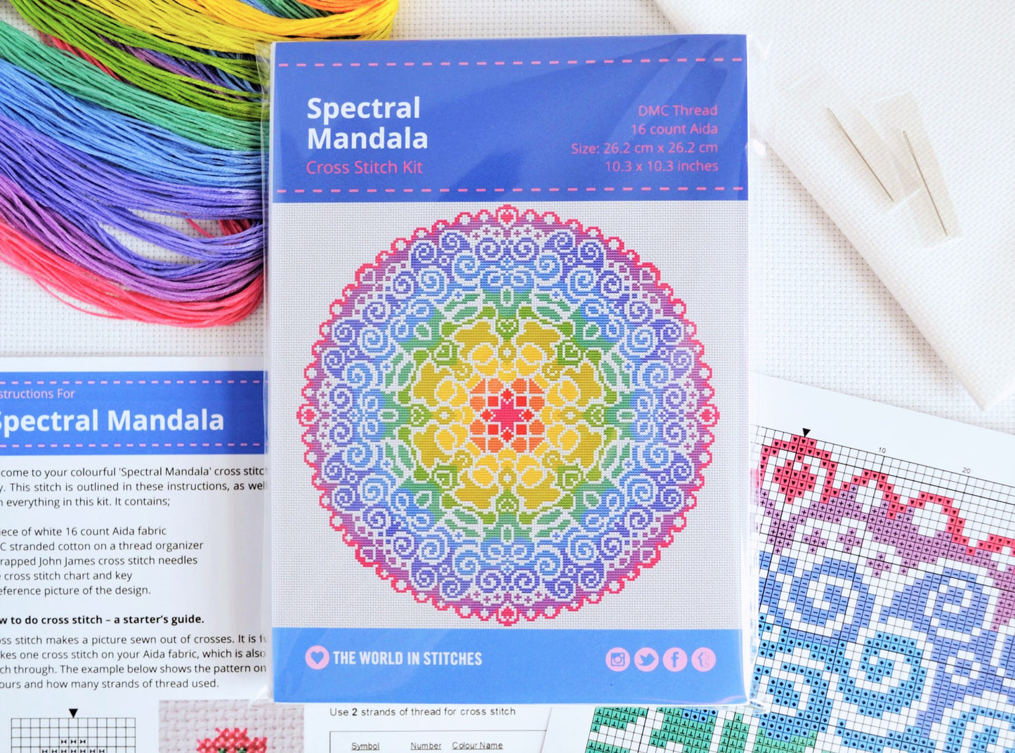 Bundle Offer: Spectrum and Spectral Mandala Cross Stitch Kits
