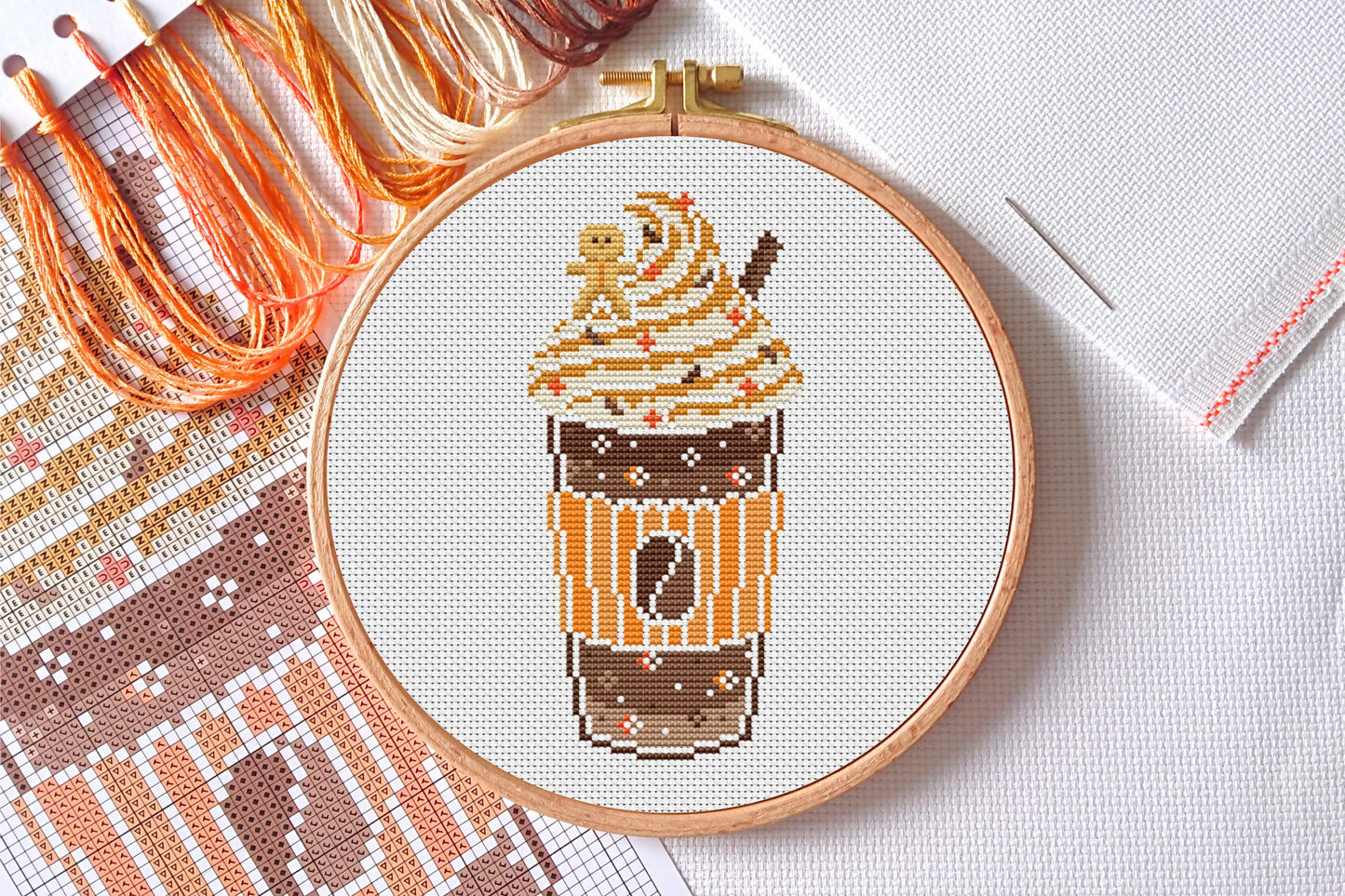 Gingerbread Frappe Cross Stitch Kit