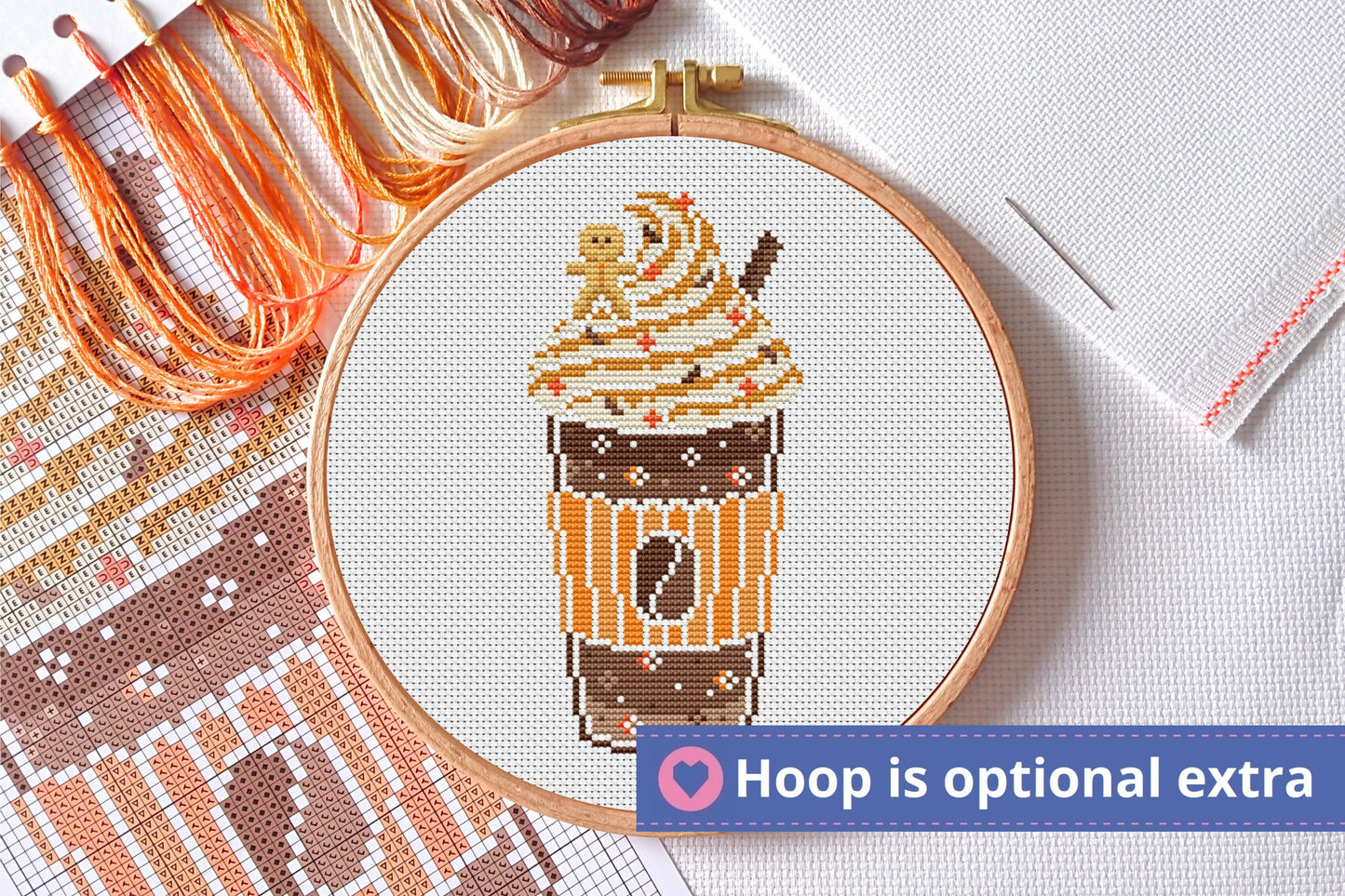 Gingerbread Frappe Cross Stitch Kit