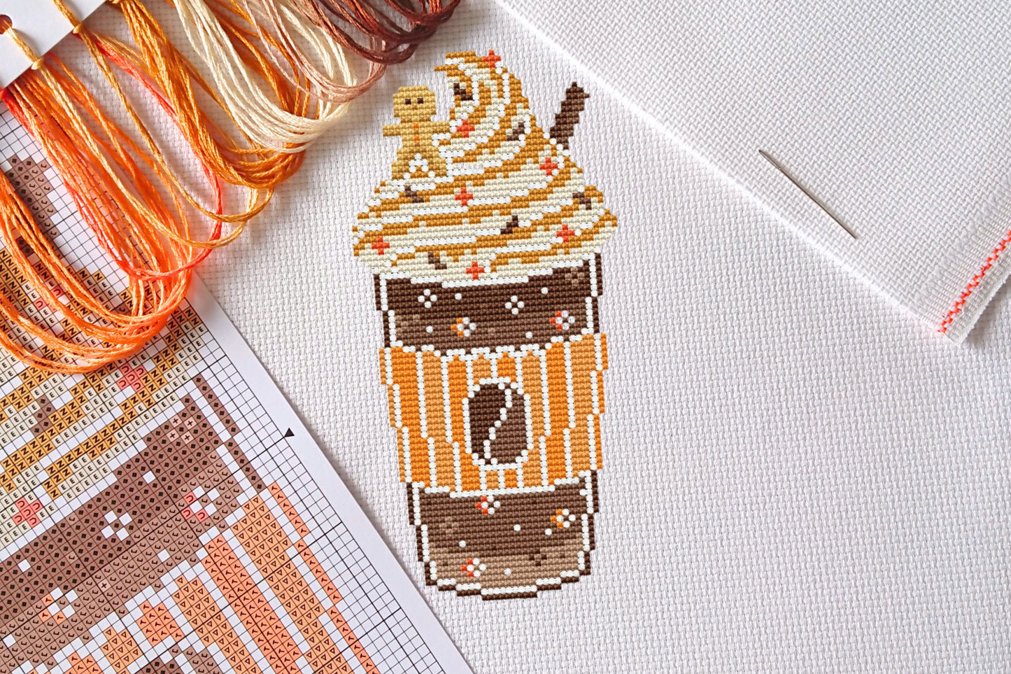 Gingerbread Frappe Cross Stitch Kit