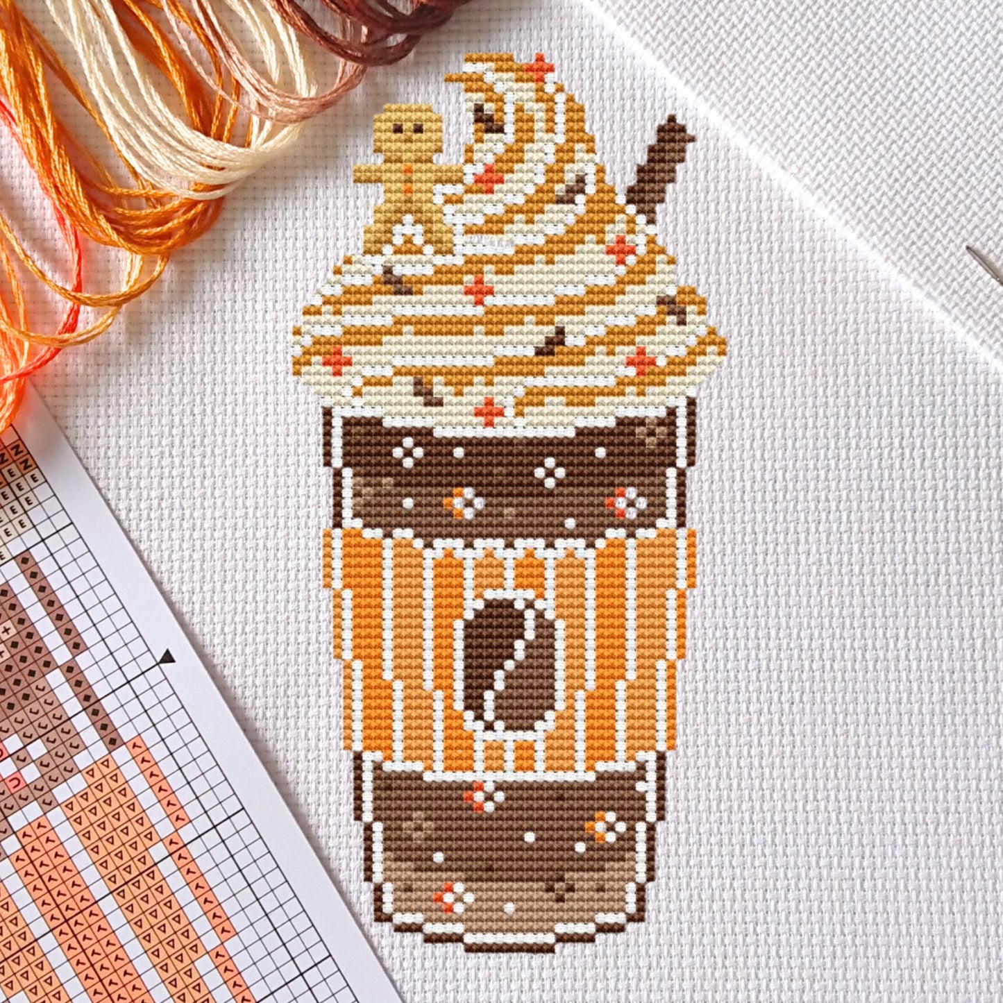 Gingerbread Frappe Cross Stitch Kit