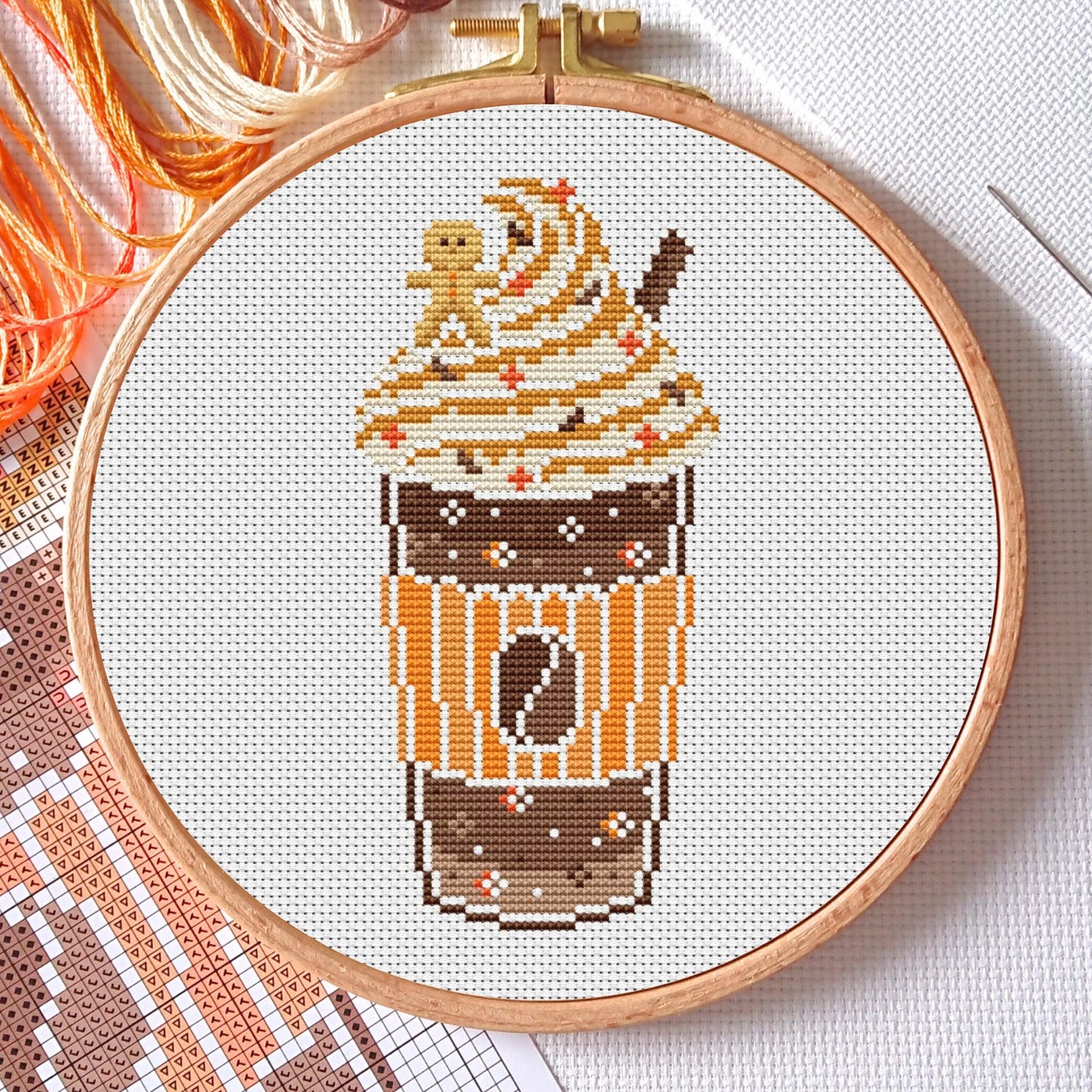 Gingerbread Frappe Cross Stitch Kit