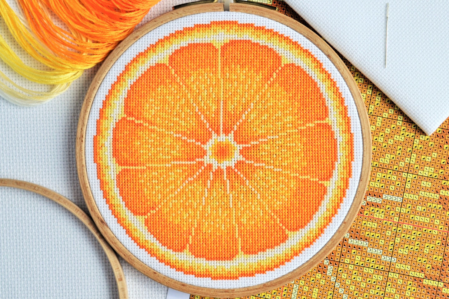 Bundle Offer: Paua Shell and Orange Half Cross Stitch Kits