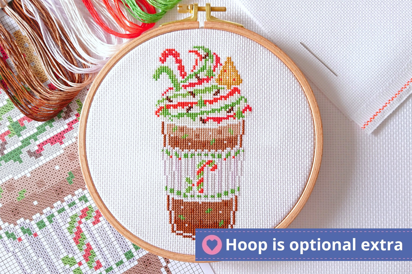Peppermint Frappe Cross Stitch Kit