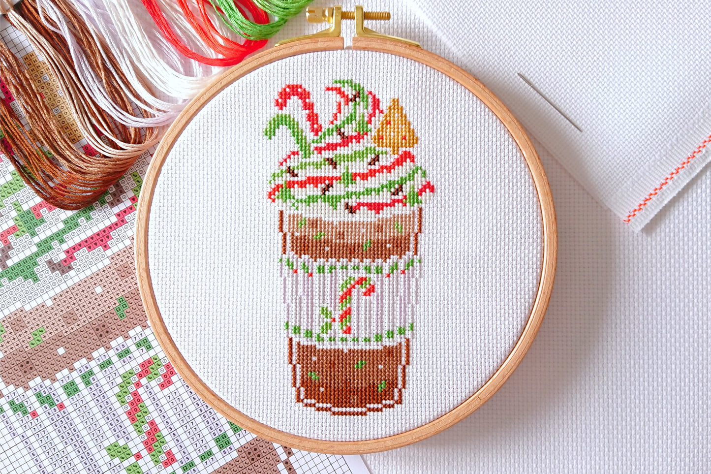 Peppermint Frappe Cross Stitch Kit