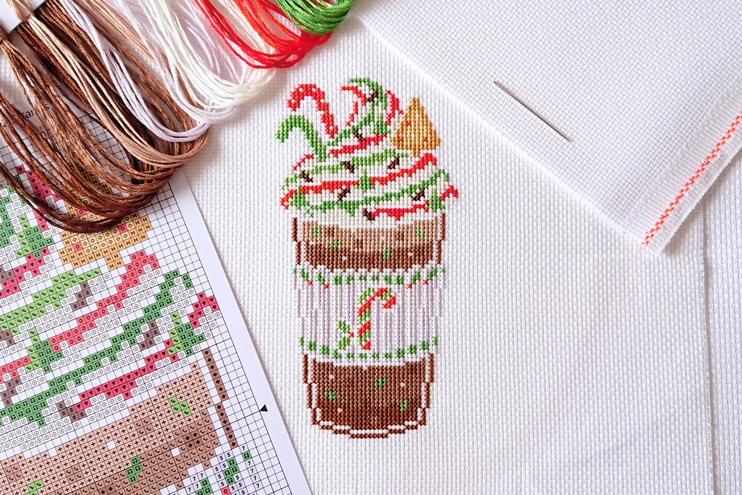 Peppermint Frappe Cross Stitch Kit