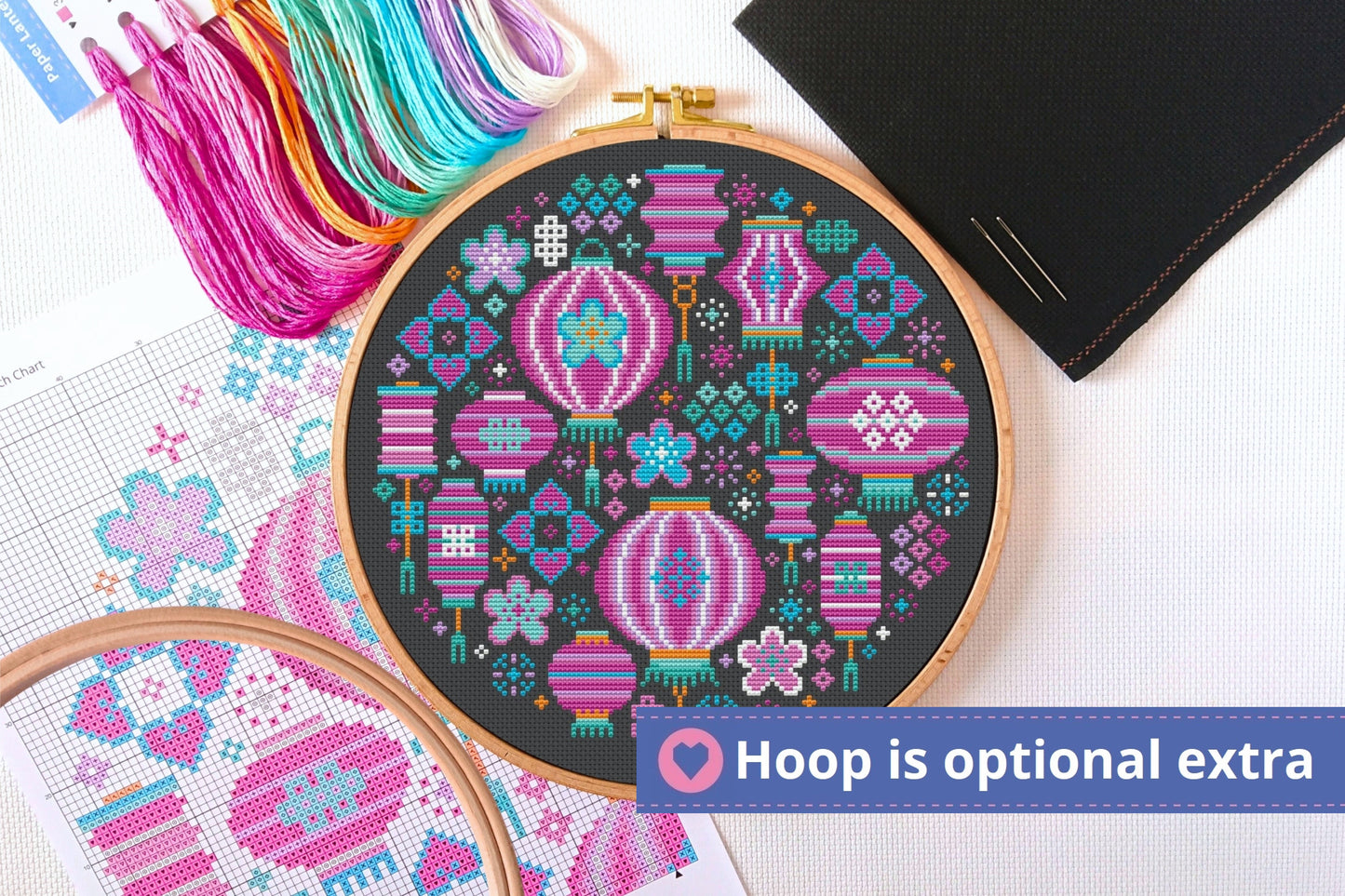 Paper Lanterns Cross Stitch Kit