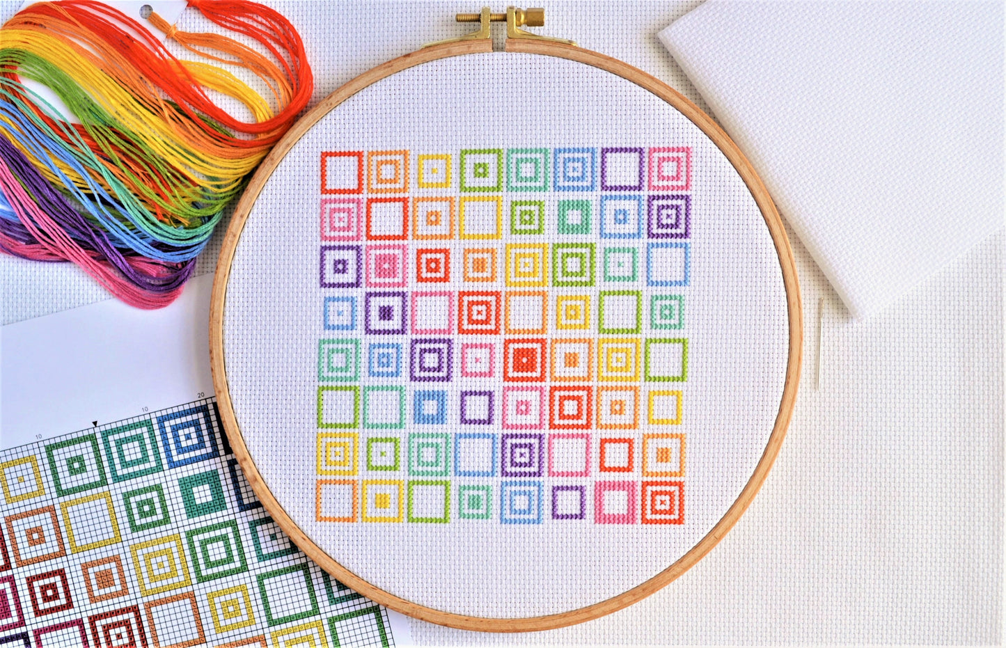 Bundle Offer: Rainbow Geometrics 3 Cross Stitch Kits Special Purchase
