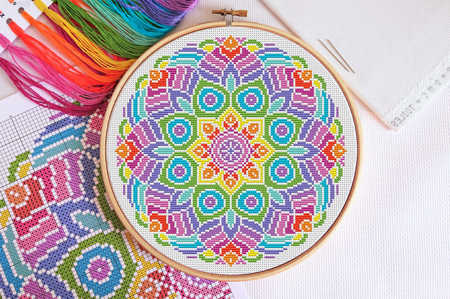 PDF Pattern for Rainbow Mandala