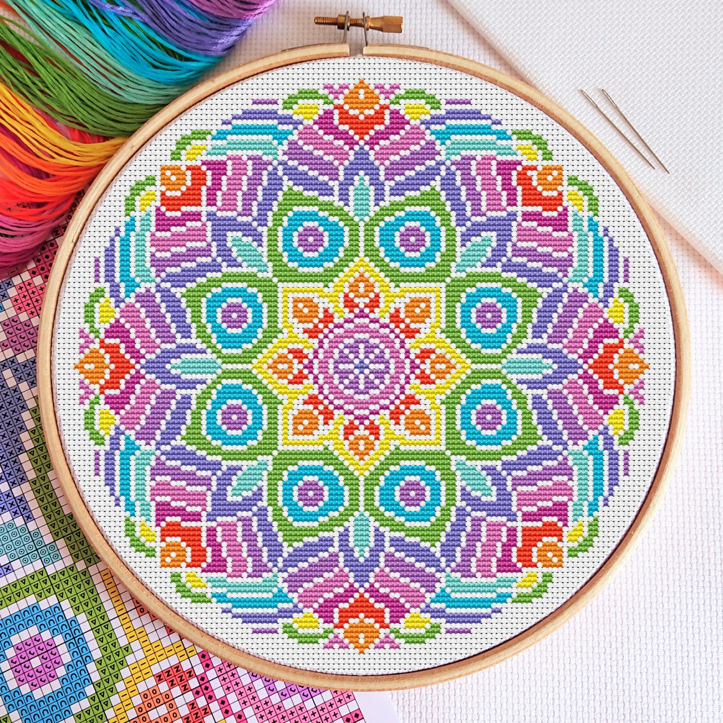 PDF Pattern for Rainbow Mandala