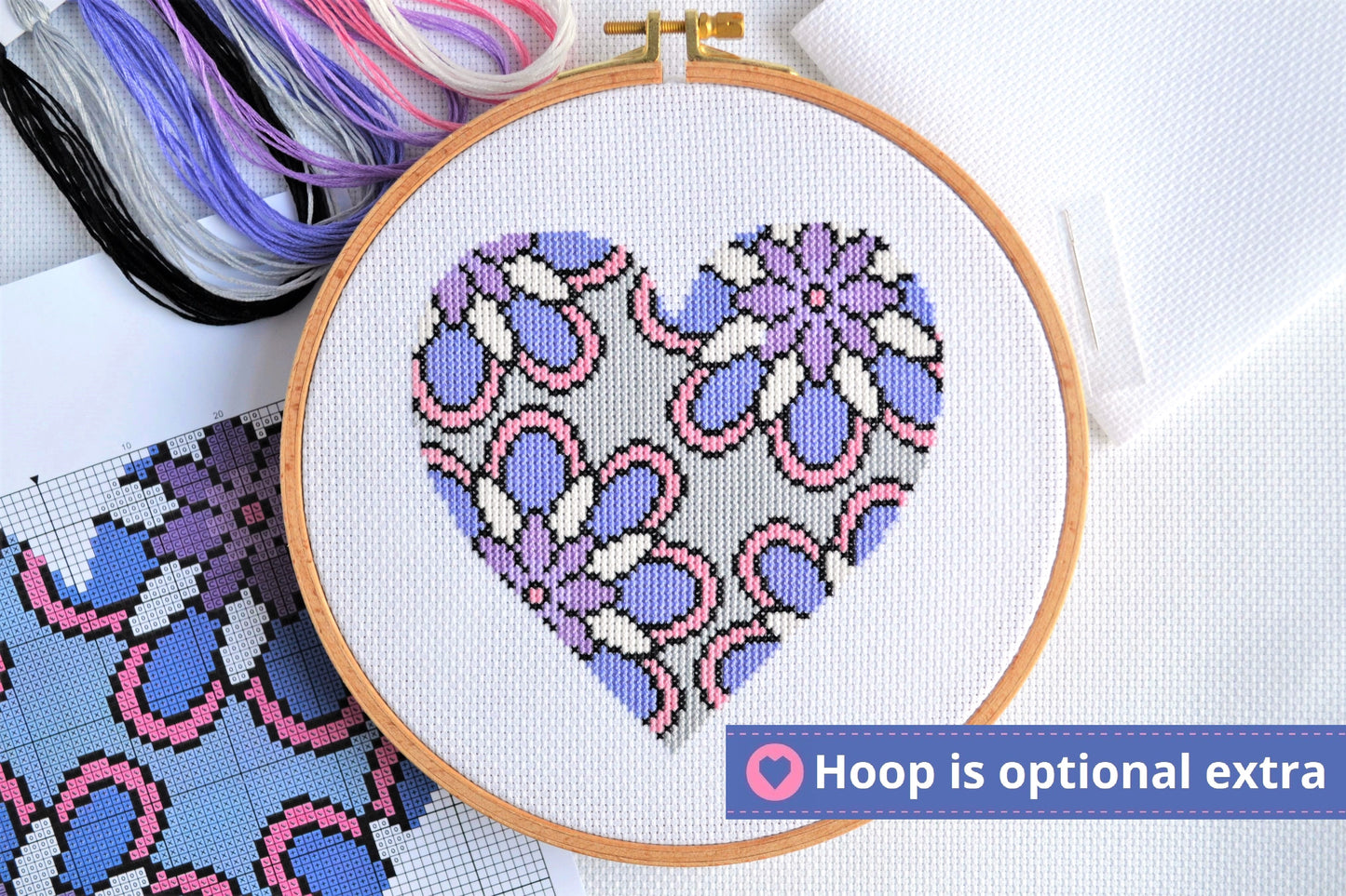 Winter Heart Cross Stitch Kit