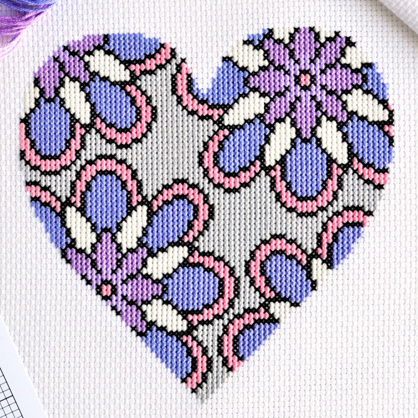 Winter Heart Cross Stitch Kit