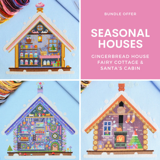 Bundle Offer: Seasonal Houses 1 Cross Stitch Kits