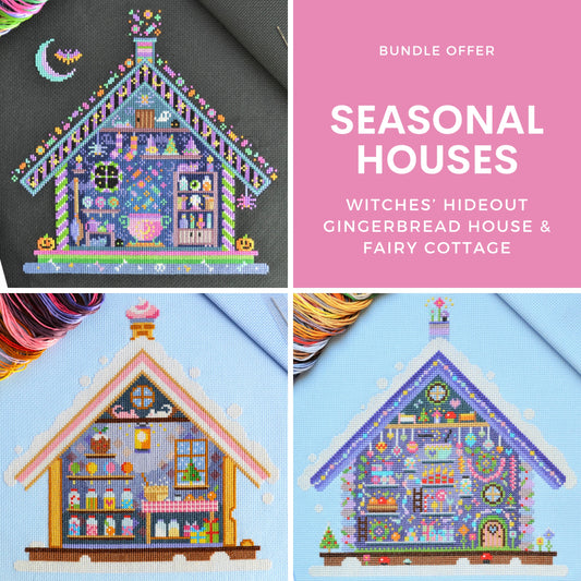 Bundle Offer: Seasonal Houses 2 Cross Stitch Kits