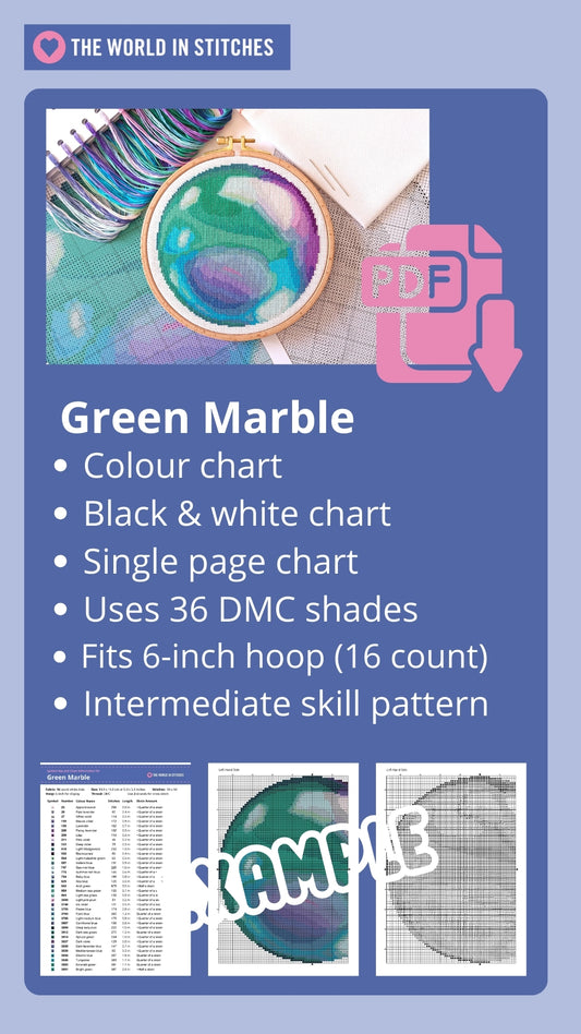 PDF Pattern for Green Marble