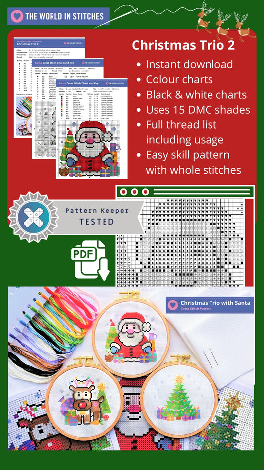 PDF Pattern for Christmas Trio 2