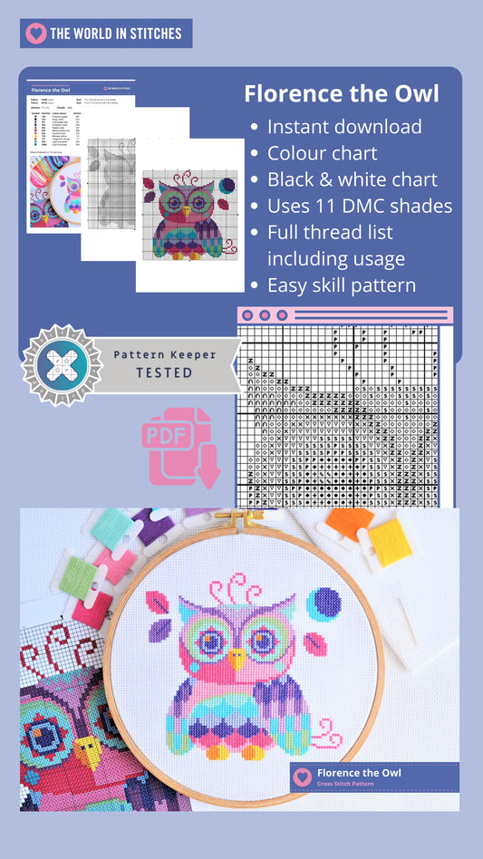 PDF Pattern for Florence the Owl