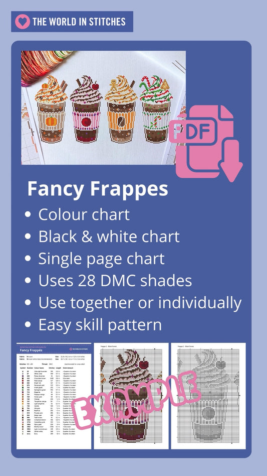 PDF Pattern for Fancy Frappes