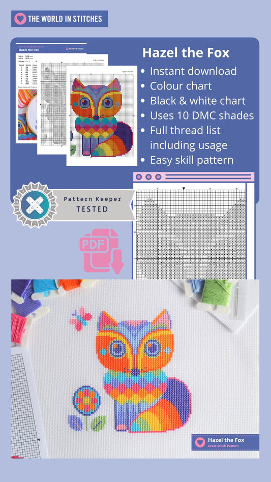 PDF Pattern for Hazel the Fox
