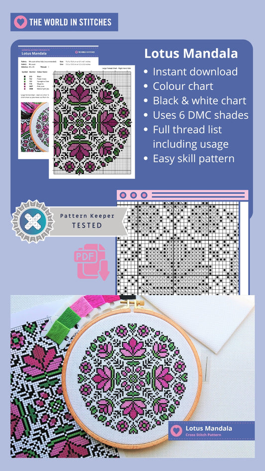 PDF Pattern for Lotus Mandala