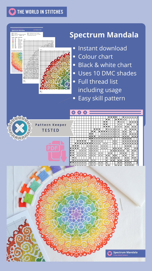PDF Pattern for Spectrum Mandala