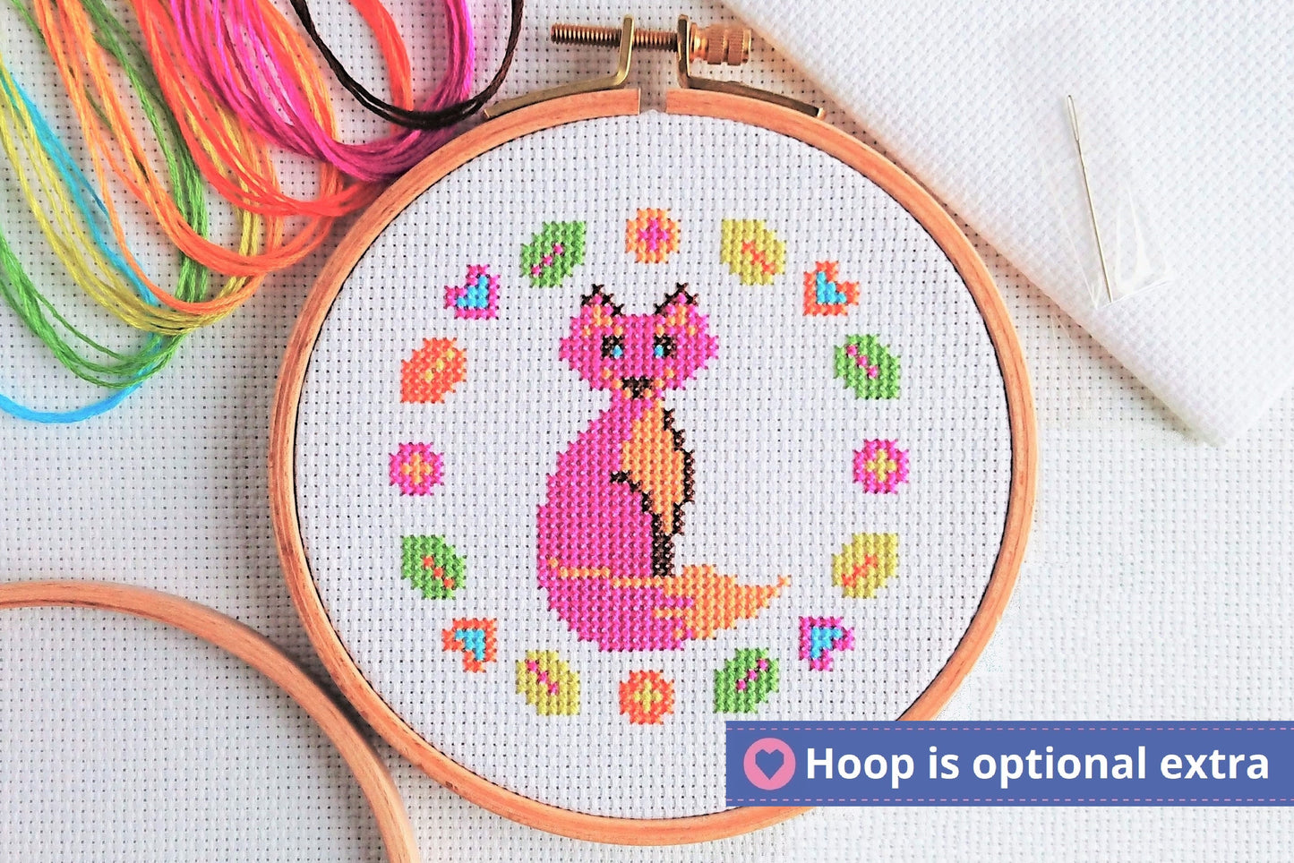 Mini Folk Fox Cross Stitch Kit