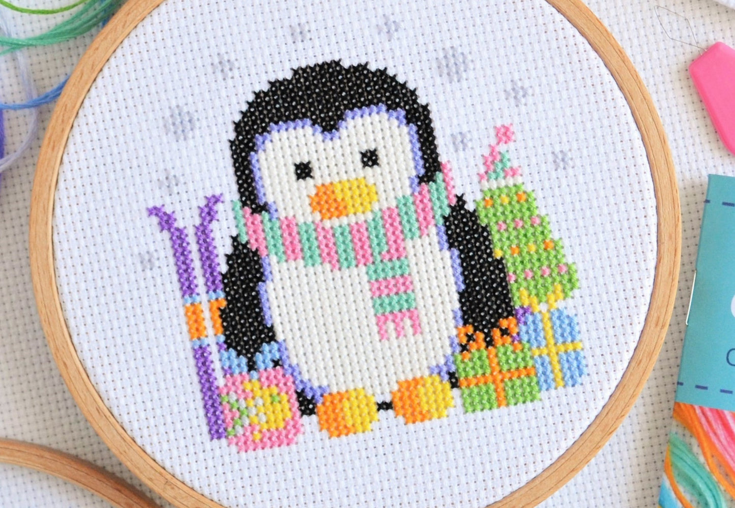 Cross Stitch Kit for Beginners ~ Penguin