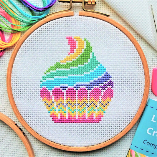 Cross Stitch Kit for Beginners ~ Cupcake