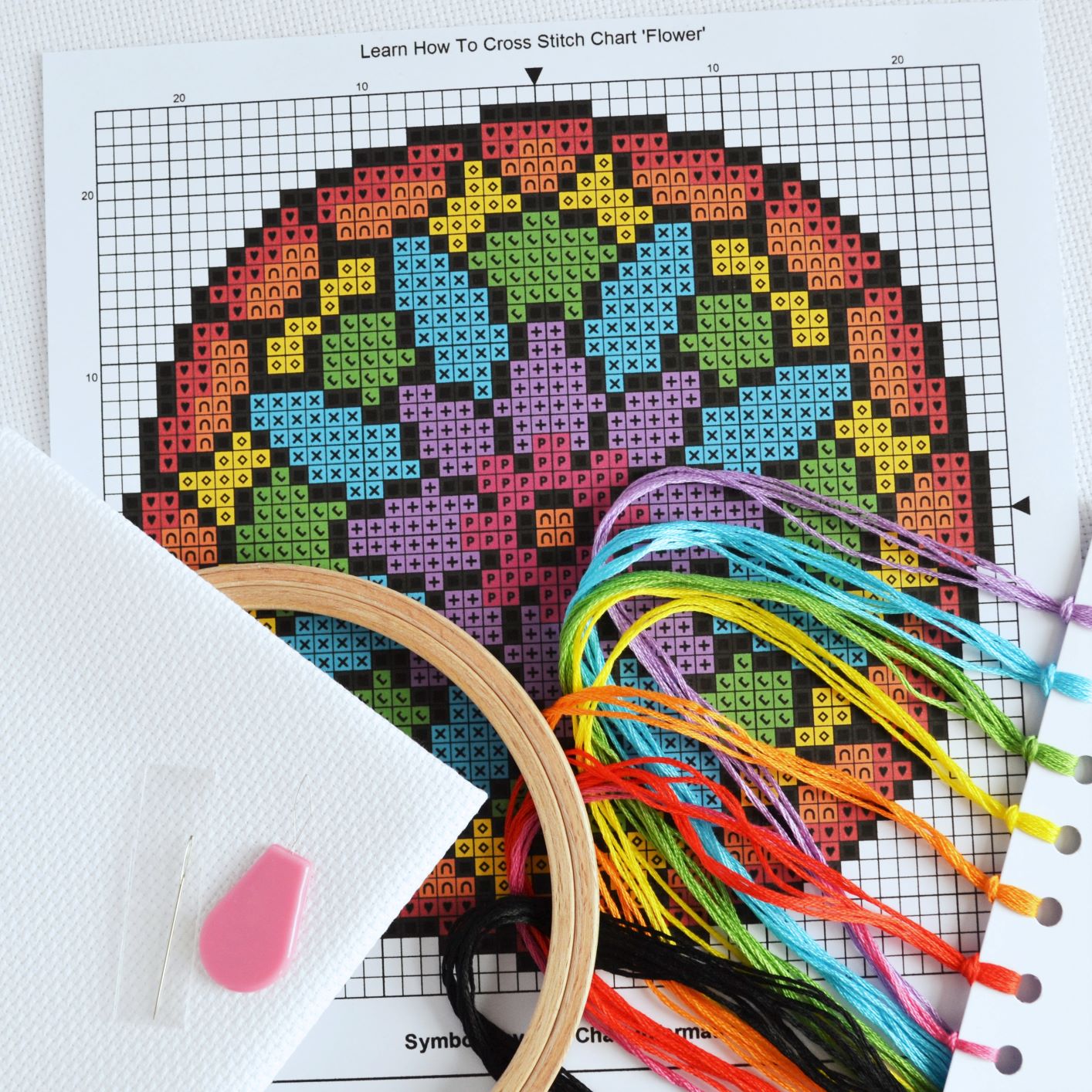 Cross Stitch Kit for Beginners ~ Flower