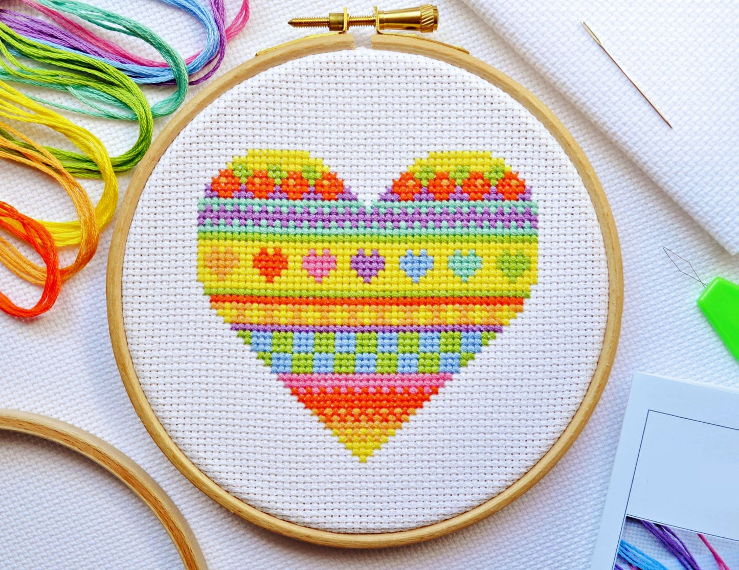 Cross Stitch Kit for Beginners ~ Heart