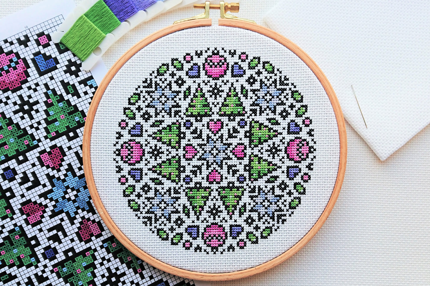 PDF Pattern for Festive Christmas Mandala