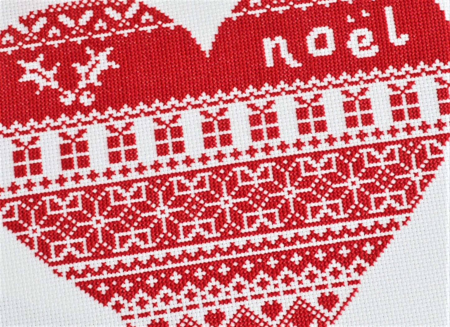 Noel Heart Sampler Cross Stitch Kit