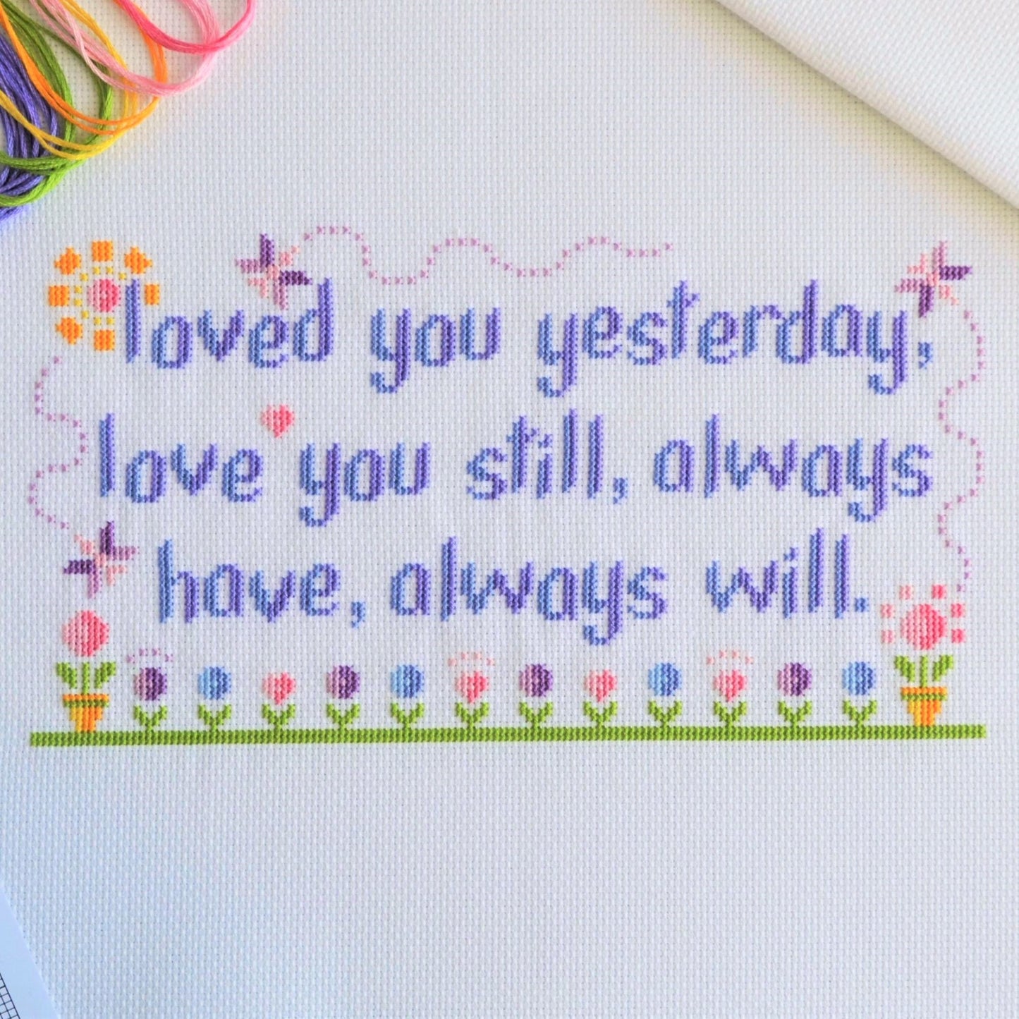 Loved You Yesterday Cross Stitch Kit