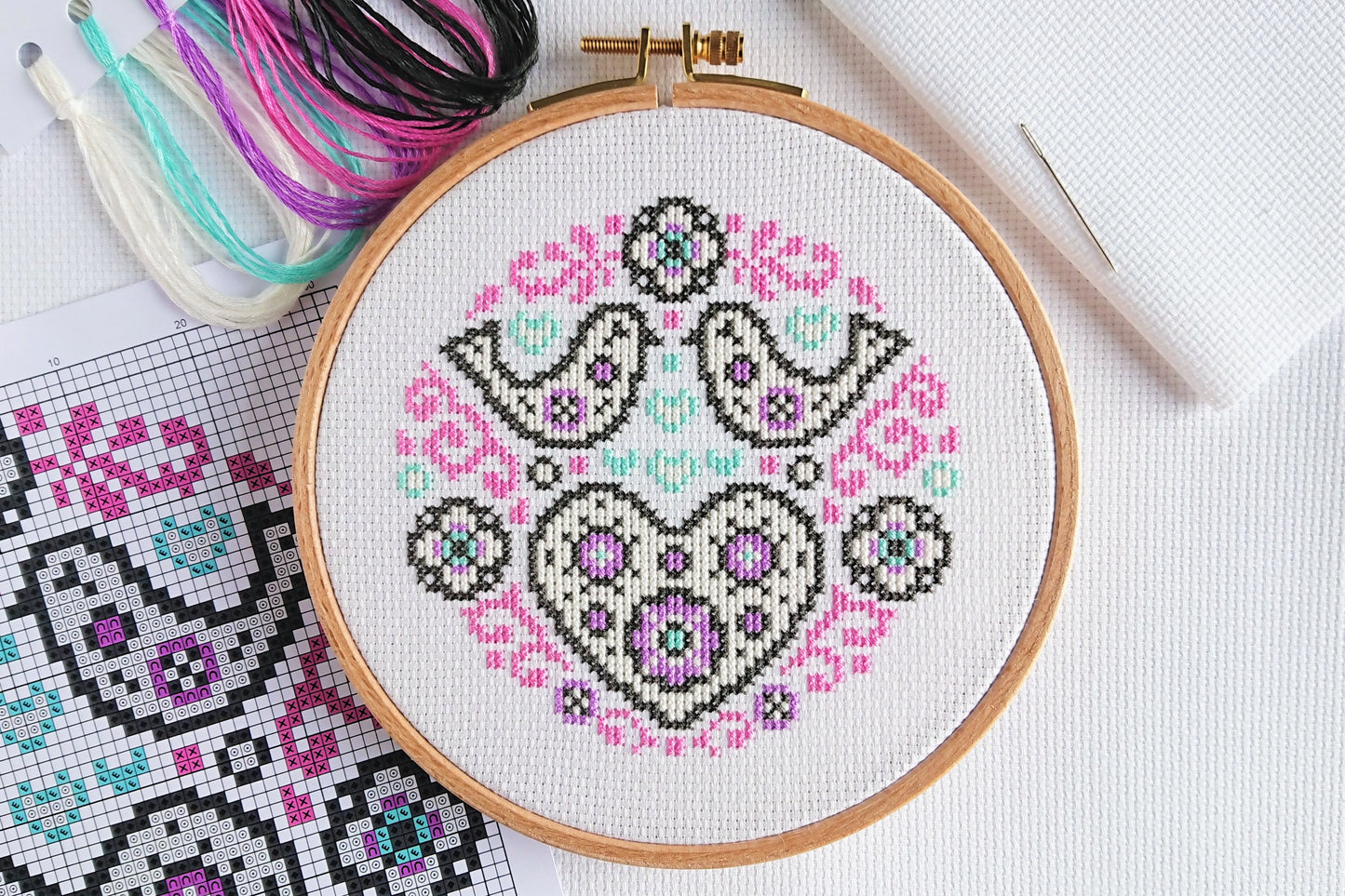 Mini Folk Sampler Cross Stitch Kit