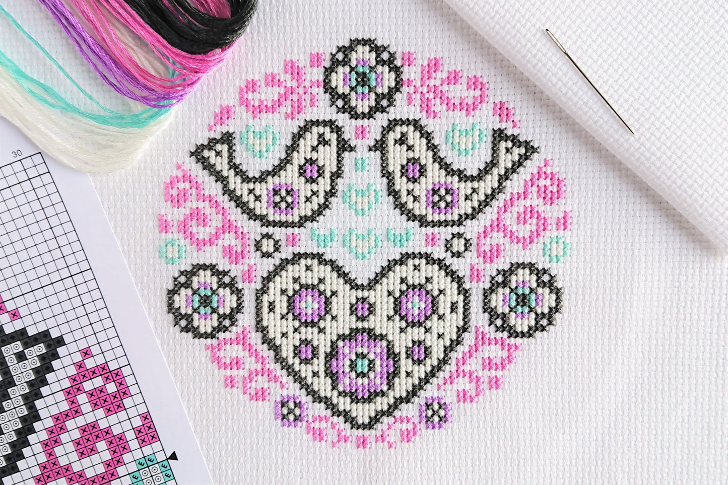 Mini Folk Sampler Cross Stitch Kit