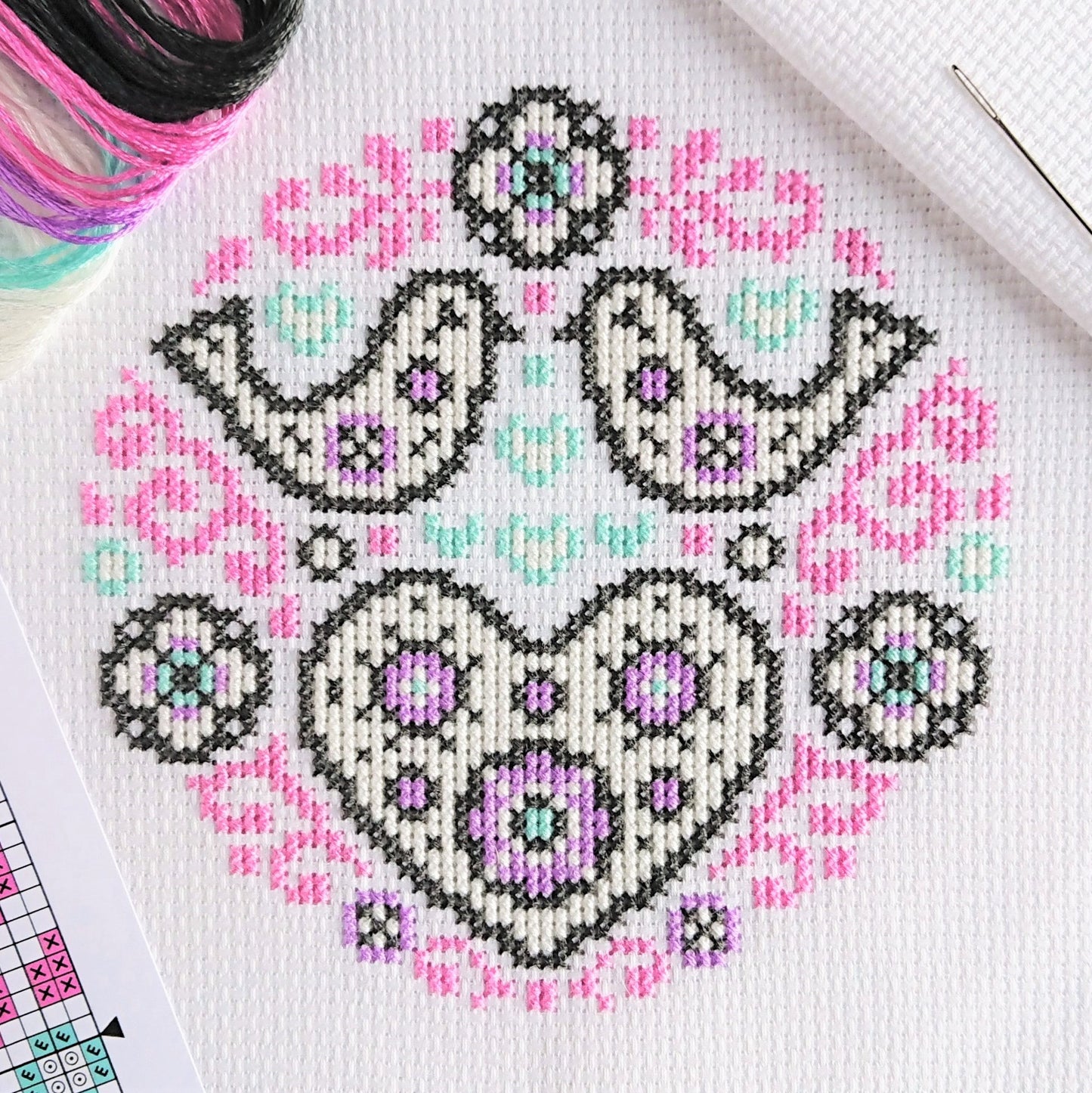 Mini Folk Sampler Cross Stitch Kit