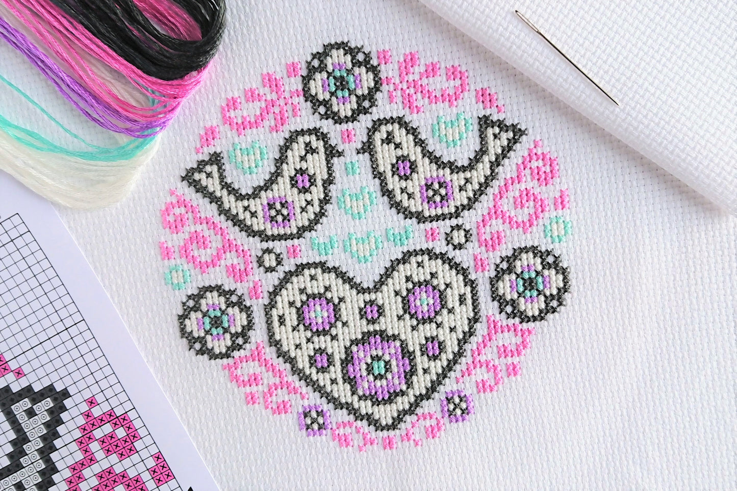 Mini Folk Sampler Cross Stitch Kit