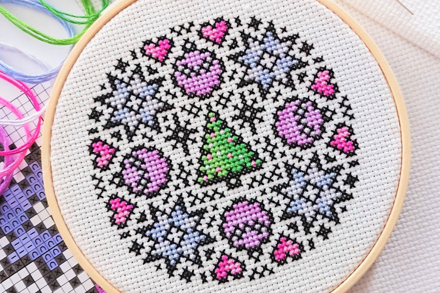 Mini Pastel Mandala v.2 Cross Stitch Kit