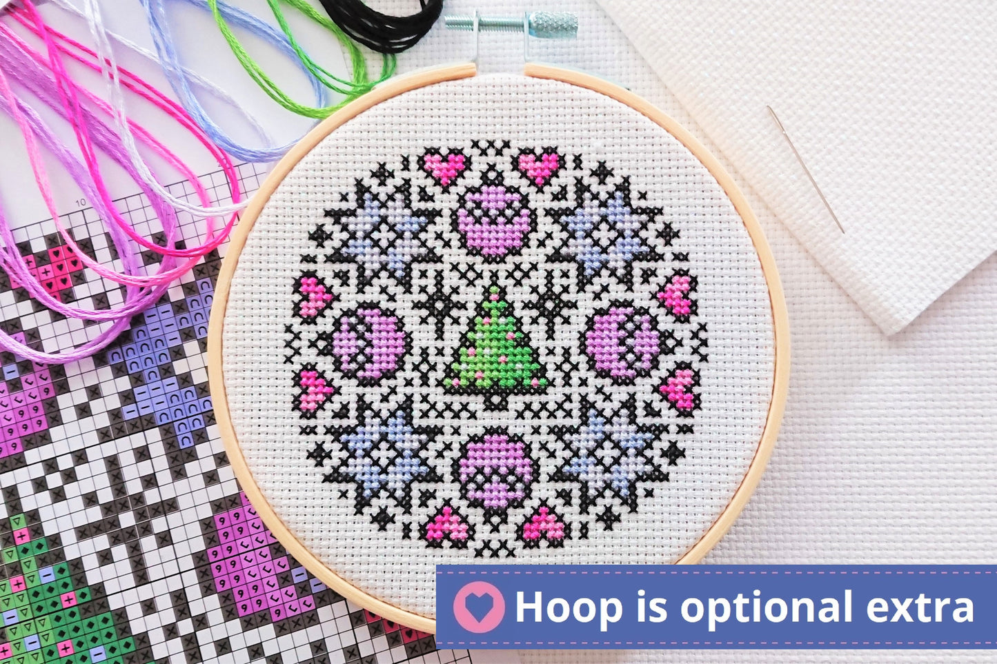 Mini Pastel Mandala v.2 Cross Stitch Kit