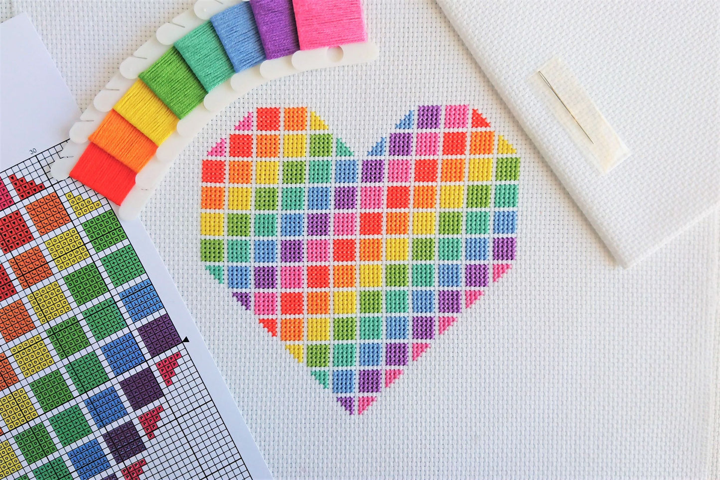 PDF Pattern for Rainbow Heart