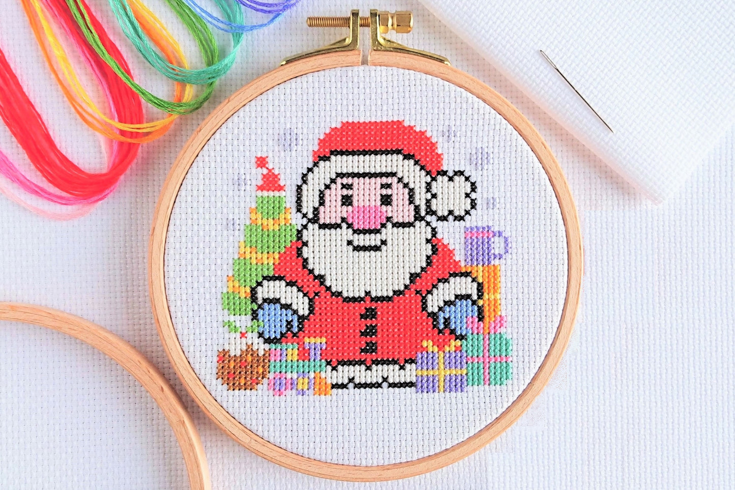 Mini Christmas Santa Cross Stitch Kit