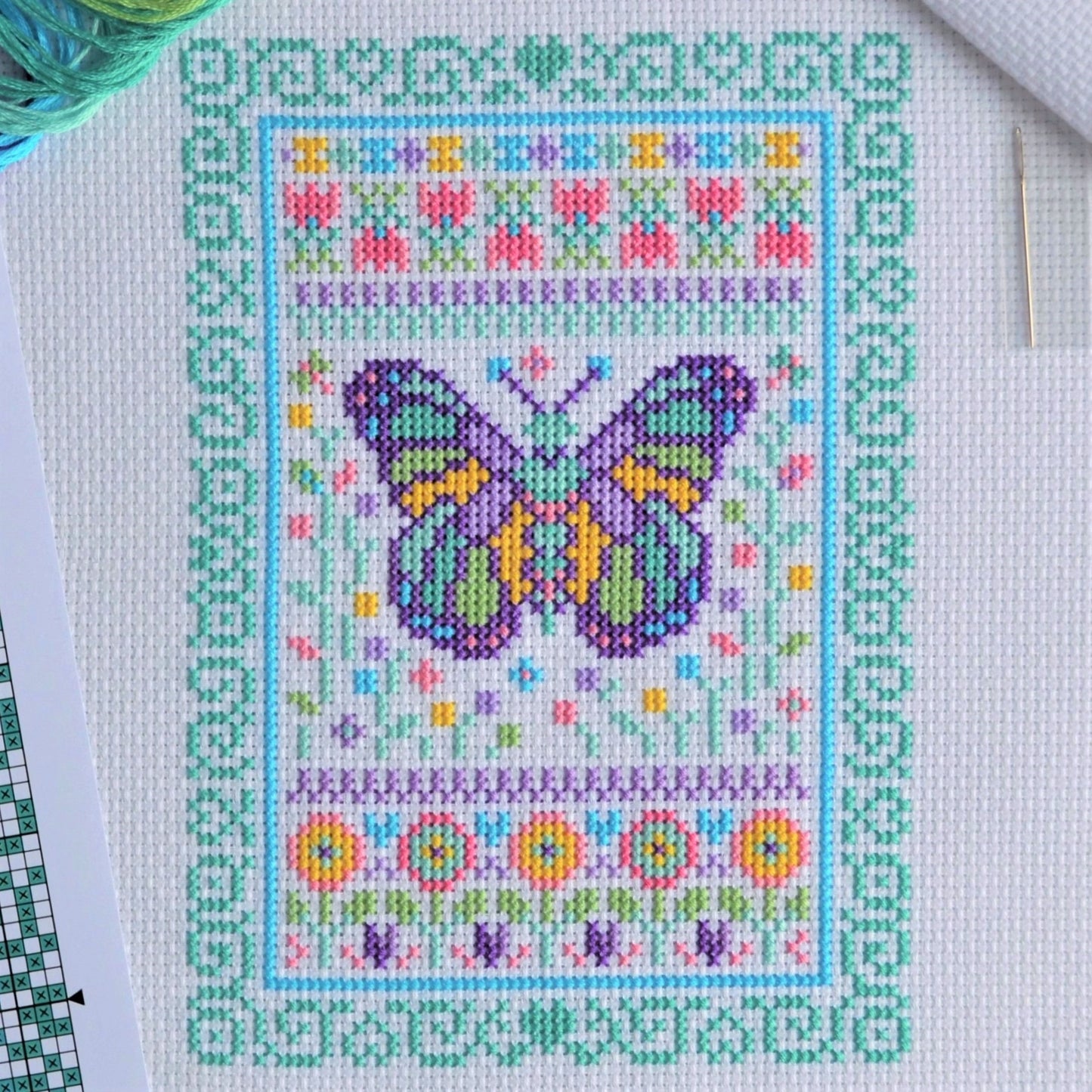 Summer Sampler Cross Stitch Kit