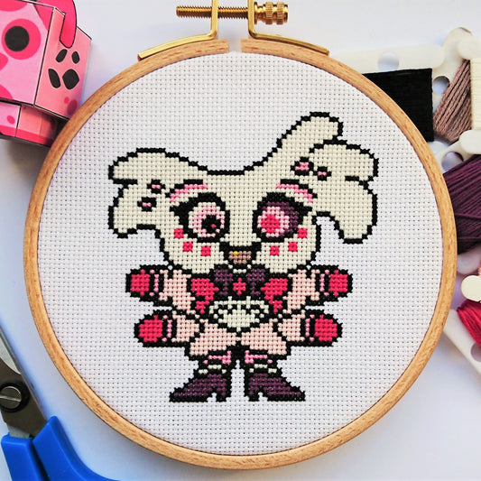 Free Cross Stitch Chart: Angel Dust (Hazbin Hotel)