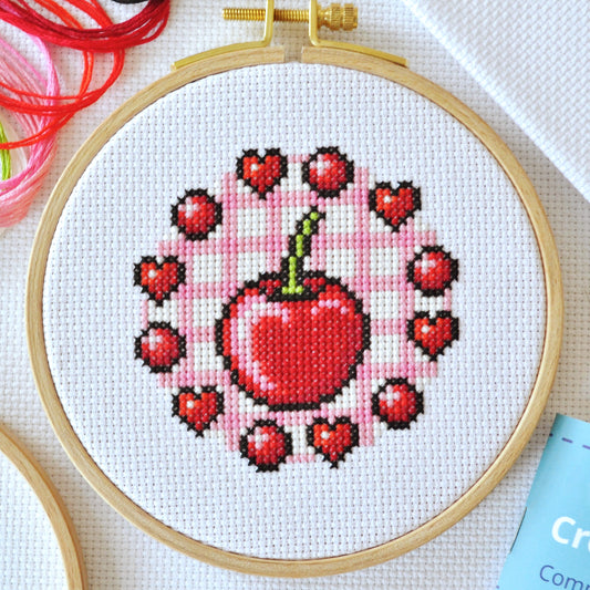 Free 8-bit Cherry Cross Stitch Chart
