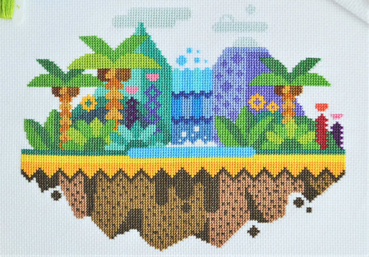 Tropical Island Free Cross Stitch Chart