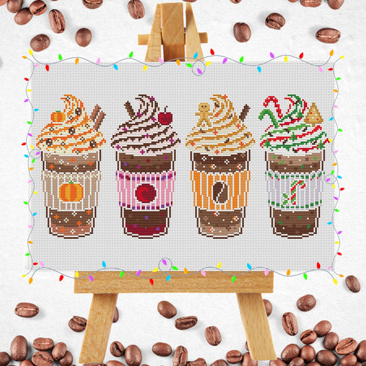 Fancy Frappes Free Cross Stitch Chart