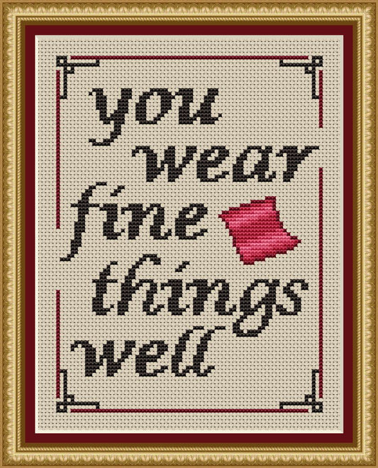 Free Cross Stitch Pattern@ OFMD Quote