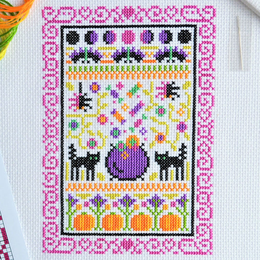 Free Mini Halloween Sampler Cross Stitch Chart