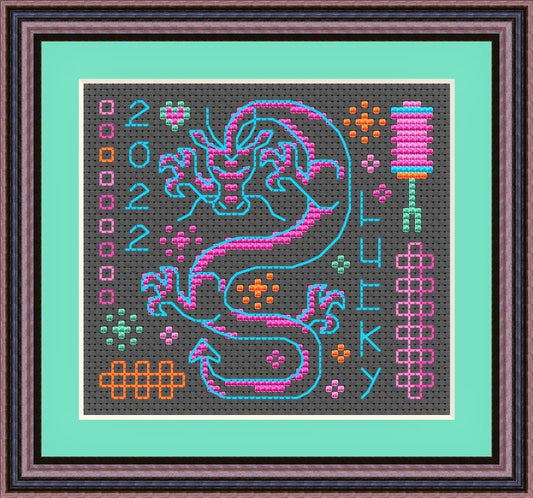 Free Lucky New Year Cross Stitch Chart